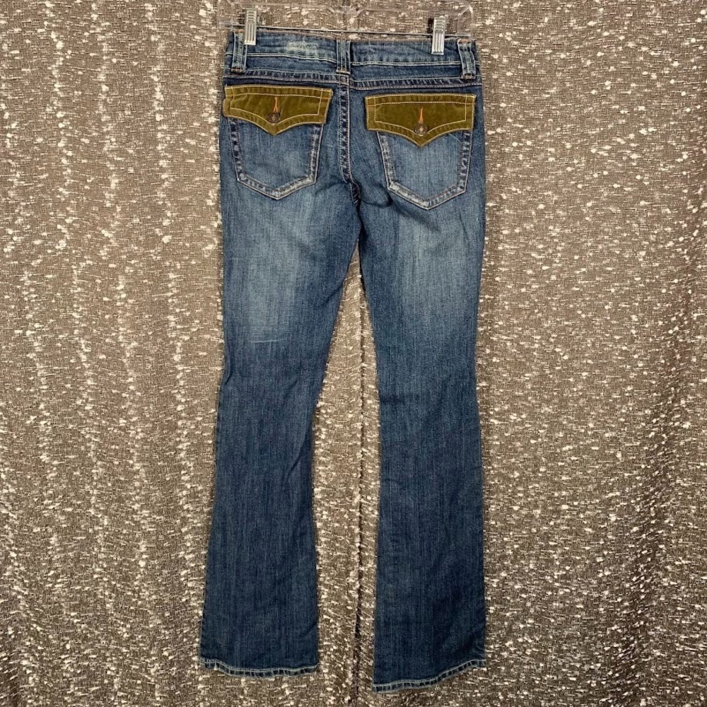 Vintage Y2K Wet Seal Denim Jeans Bootcut Embellished Pockets Junior's 3